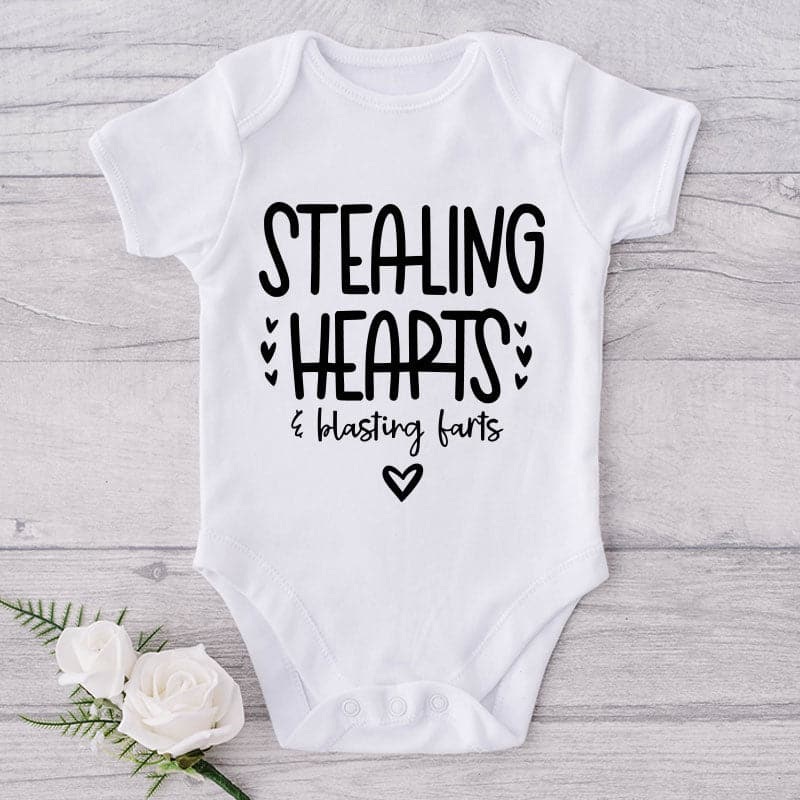Stealing Hearts & Blasting Farts-Onesie-Best Gift For Babies-Adorable Baby Clothes-Clothes For Baby-Best Gift For Papa-Best Gift For Mama-Cute Onesie