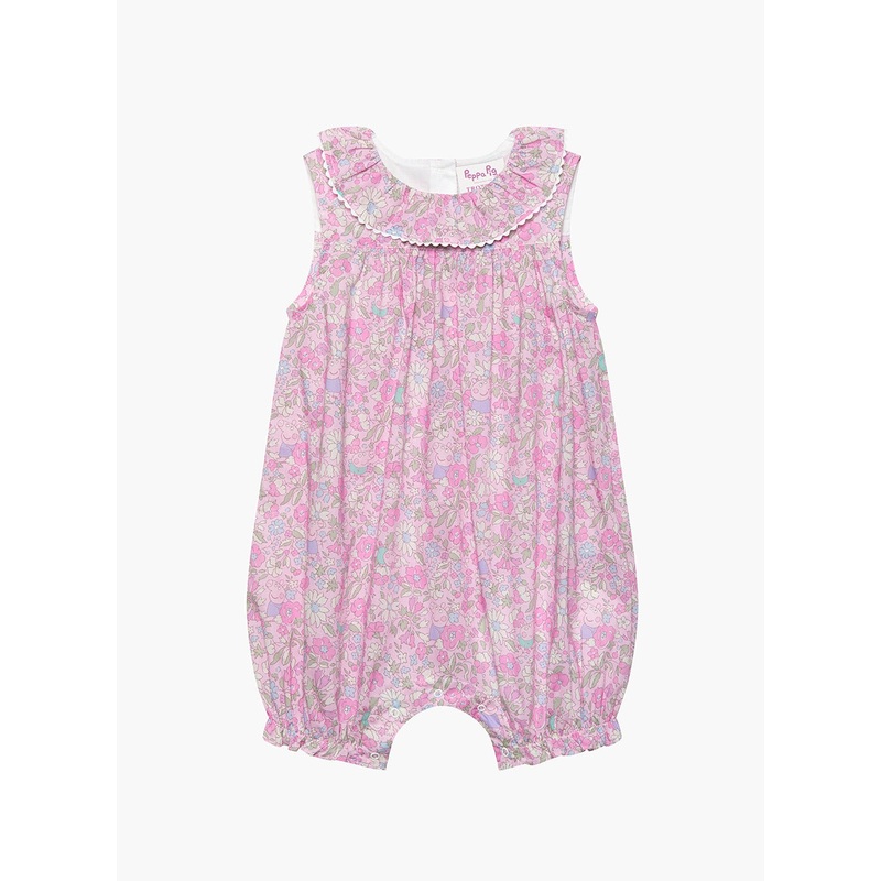 Baby Willow Romper in Pink Peppa Meadow