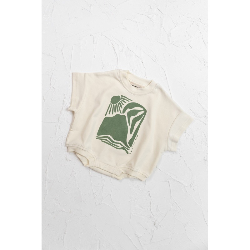 Cinnamon Baby - Big Island T-Shirt Romper | Olive