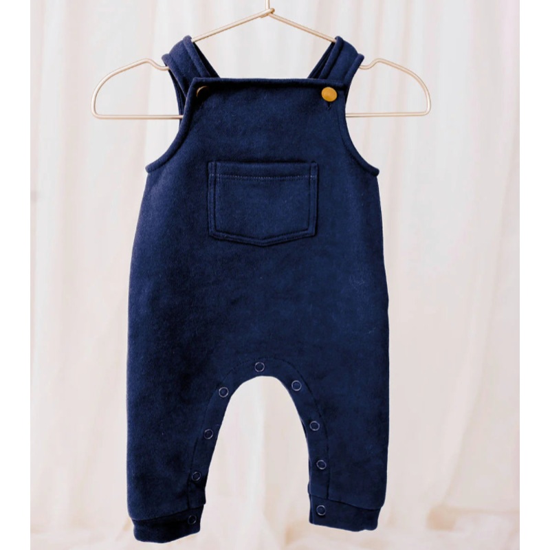 Navy Fleece Overalls - Confetti Kidz
