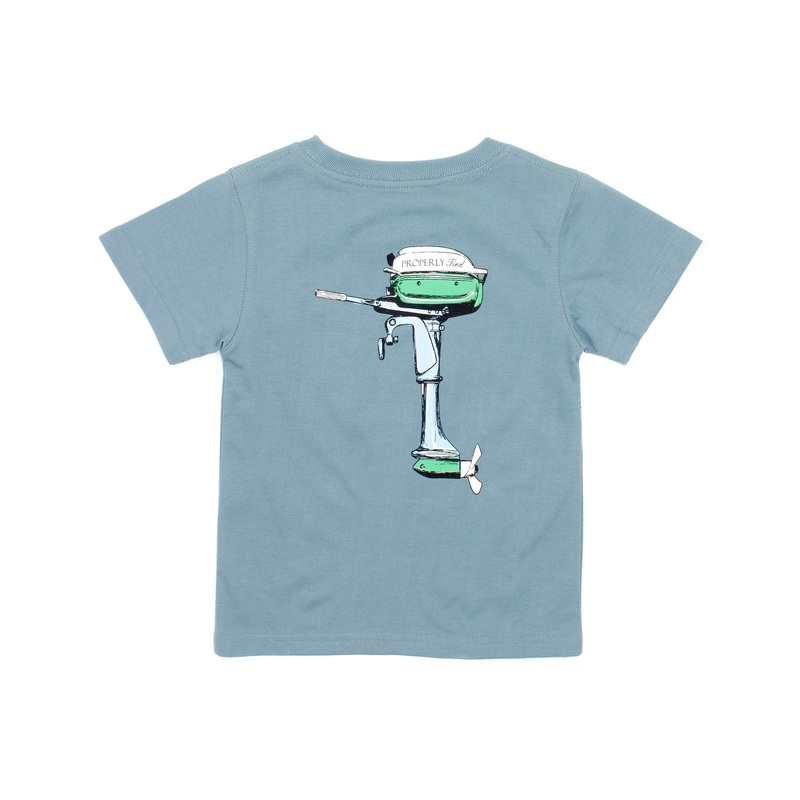 Baby Boat Motor SS Steel Blue