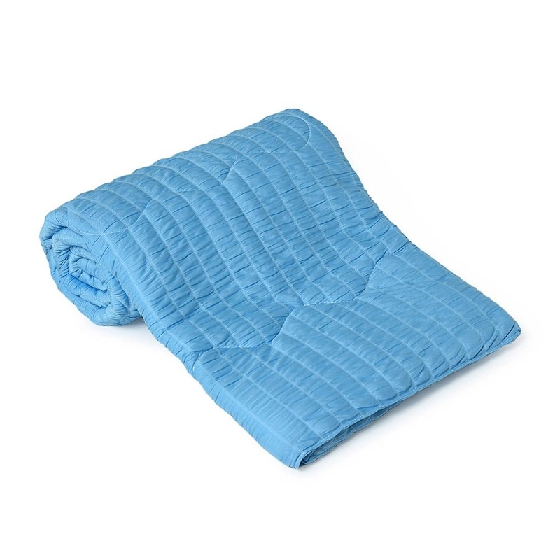 Luxe Soft Blue Woven Blanket