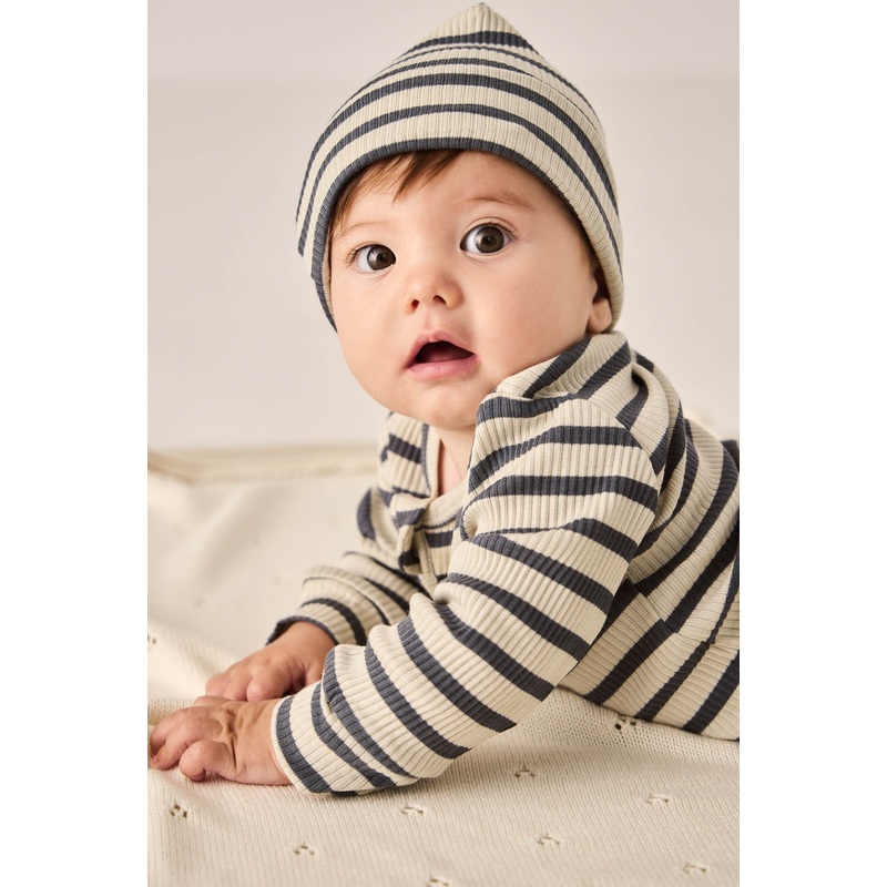 Organic Cotton Modal Marley Beanie - Cassava/Arctic