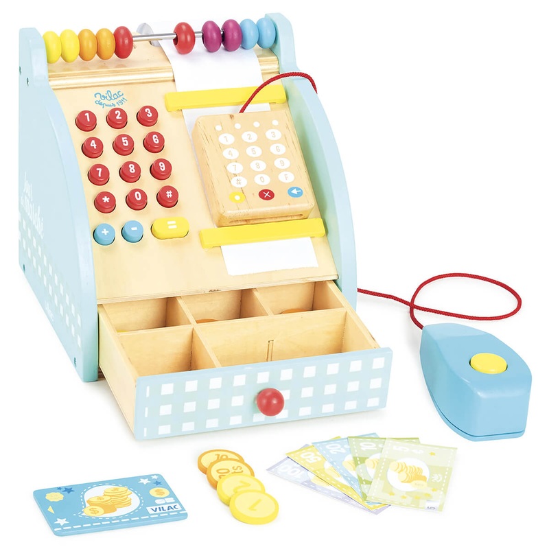 Wooden Toy Cash Register by Vilac