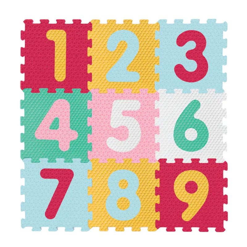 Sunta Mix Textured Numbers Puzzle Baby Mat 9 Pcs