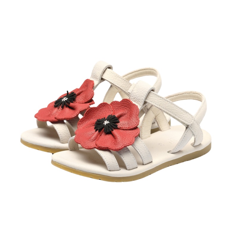 Iles Fields Sandals | Poppy | Red Clay Leather