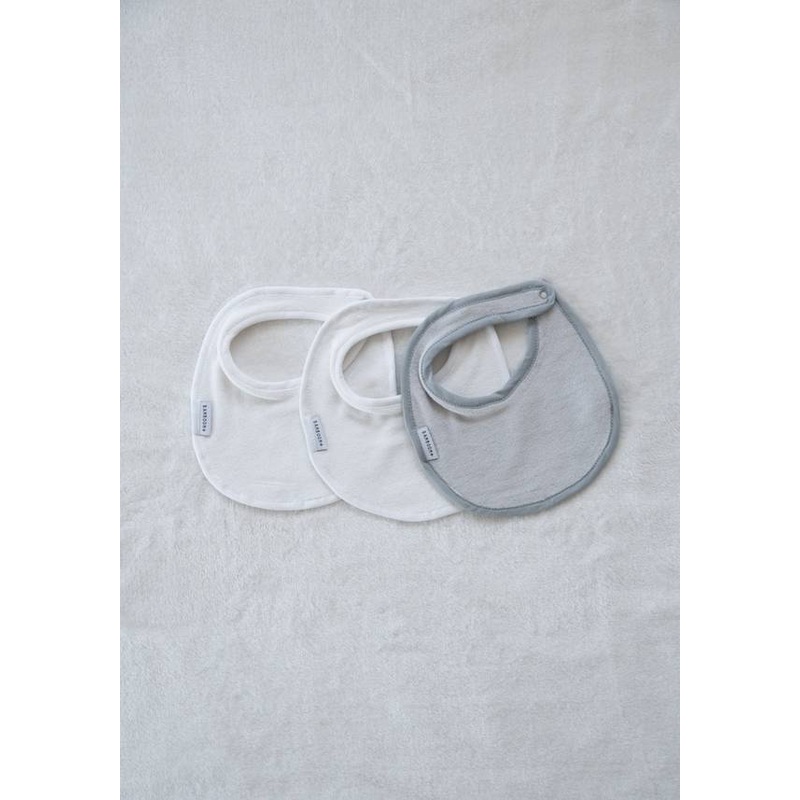 3 Piece Bib Set - Bibsset - White 01