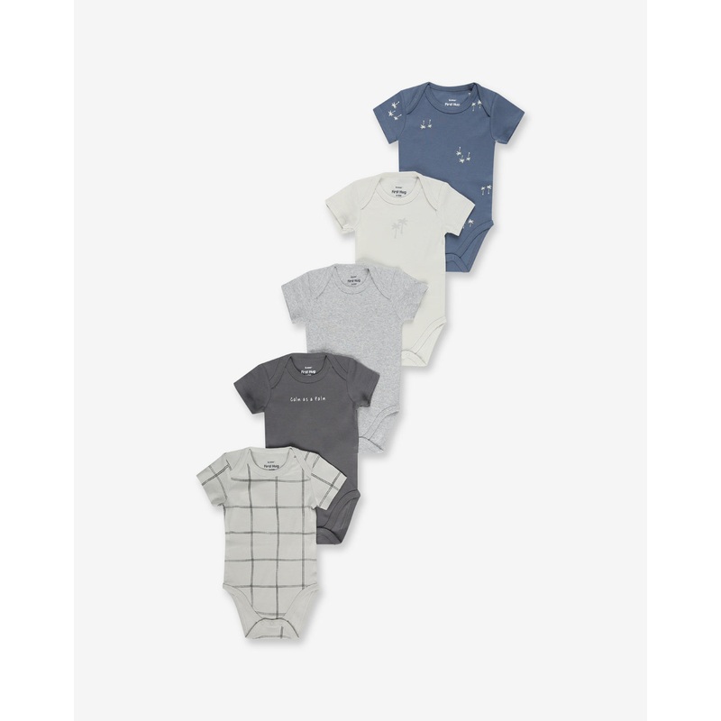 5 Pack Body Suits With Short Sleeves WSP