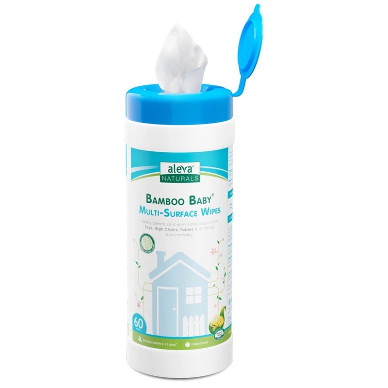 Aleva Naturals Bamboo Baby Multi-Surface Wipes (Pack of 60)