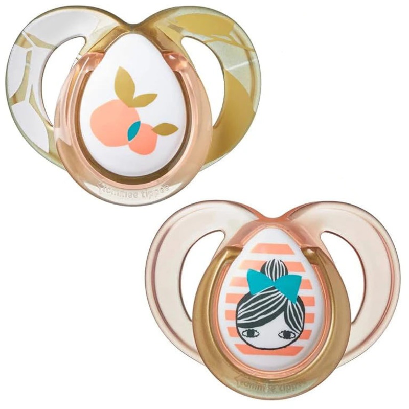 Tommee Tippee MODA Soother, (6-18 months), Pack of 2 - Girl
