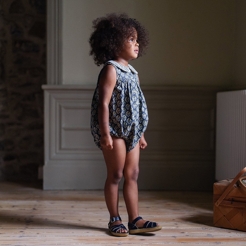 Baby Cotton Iris Romper - Thistle Floral