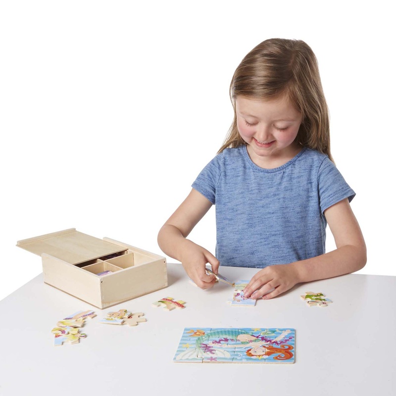 4-in-1 Puzzles in a Box Fanciful Friends Jigsaw