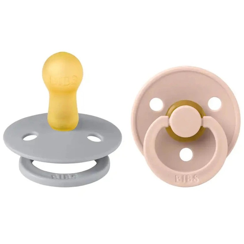 Bibs S2 Colour Latex Pacifier - Pack of 2 (Cloud/Blush)