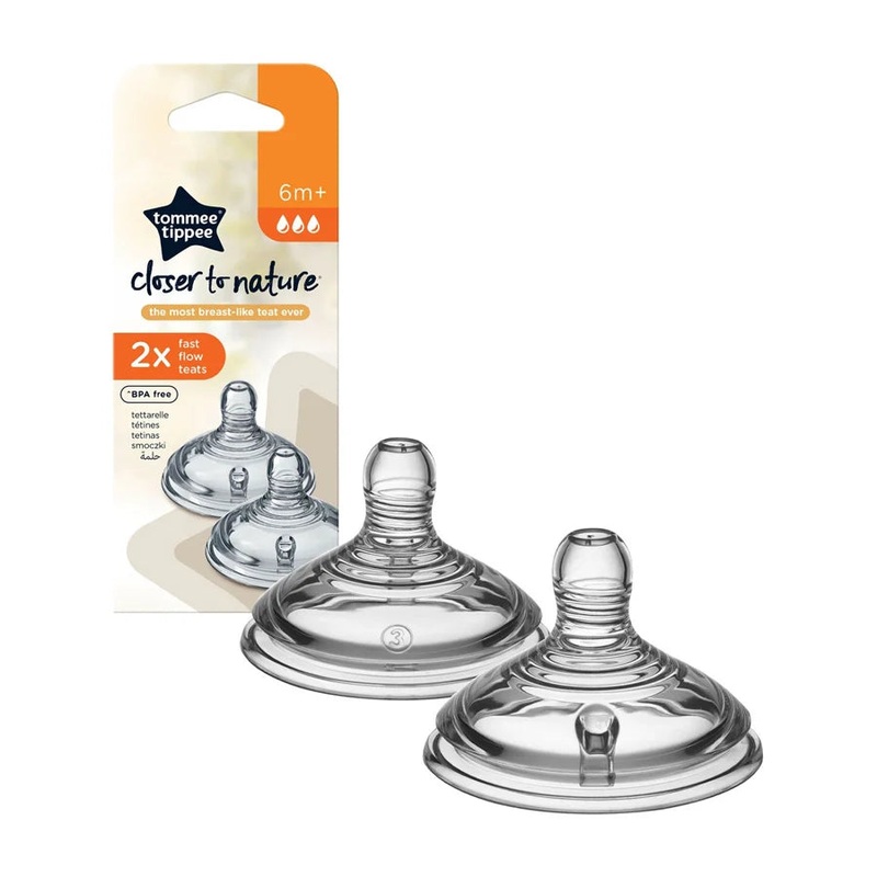 Tommee Tippee Closer To Nature 2 x Fast Flow Teats