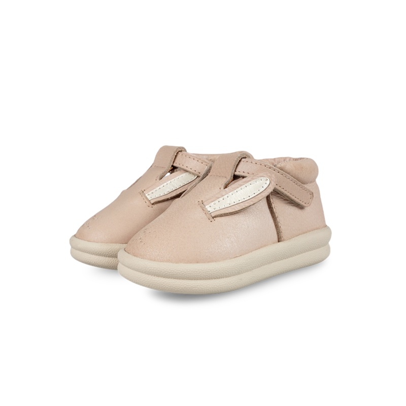 Zilpa Shoes | Pink Bunny | Powder Metallic Nubuck