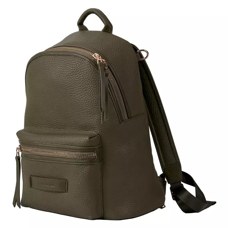 Bababing Tumble Leather Changing Bag (Olive Green)