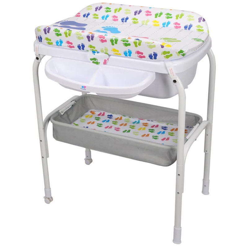 TheKiddoz Bath and Changing Table Little Feet Design