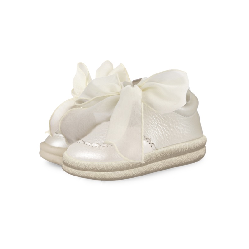 Brookli Sneakers | Off White Metallic Leather