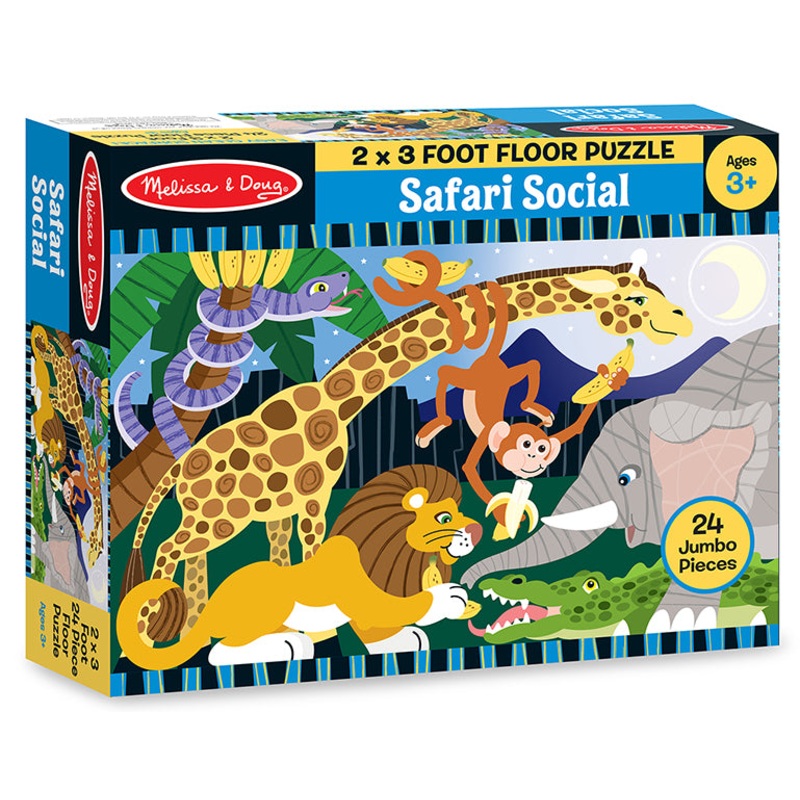 Safari Social Floor Puzzle - 24 Pieces