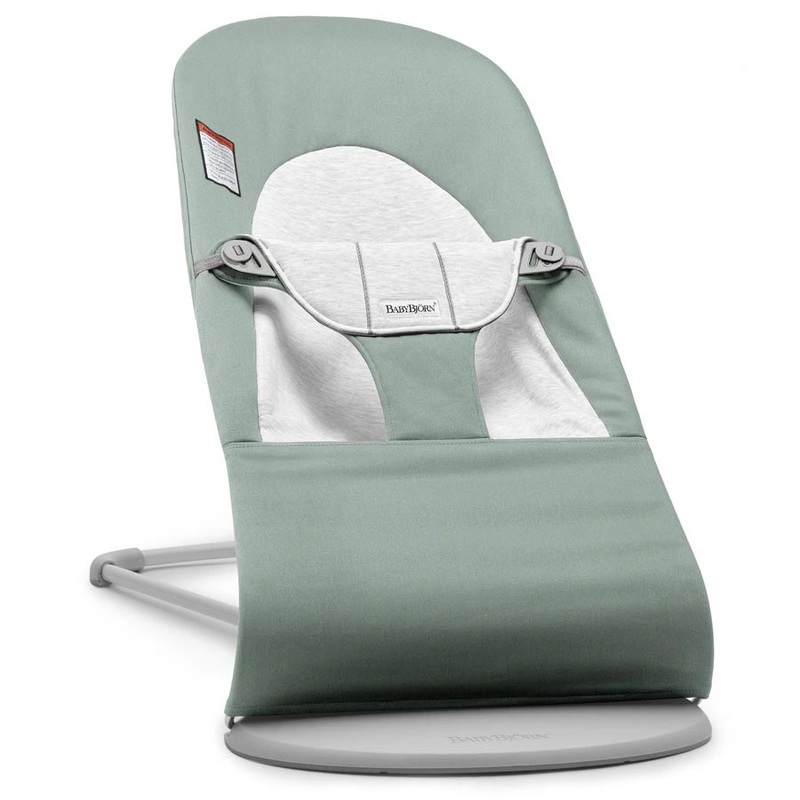Babybjorn Bouncer Balance Soft Cotton/Jersey Woven/Jersey (Light sage/Grey)
