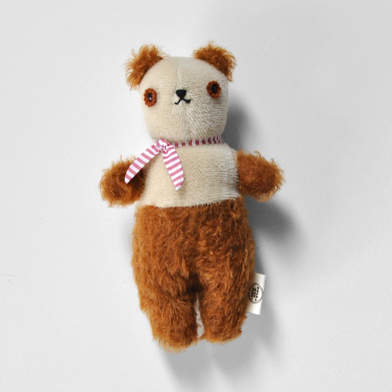 Handmade Mohair PDC Bear - Cream/Rust