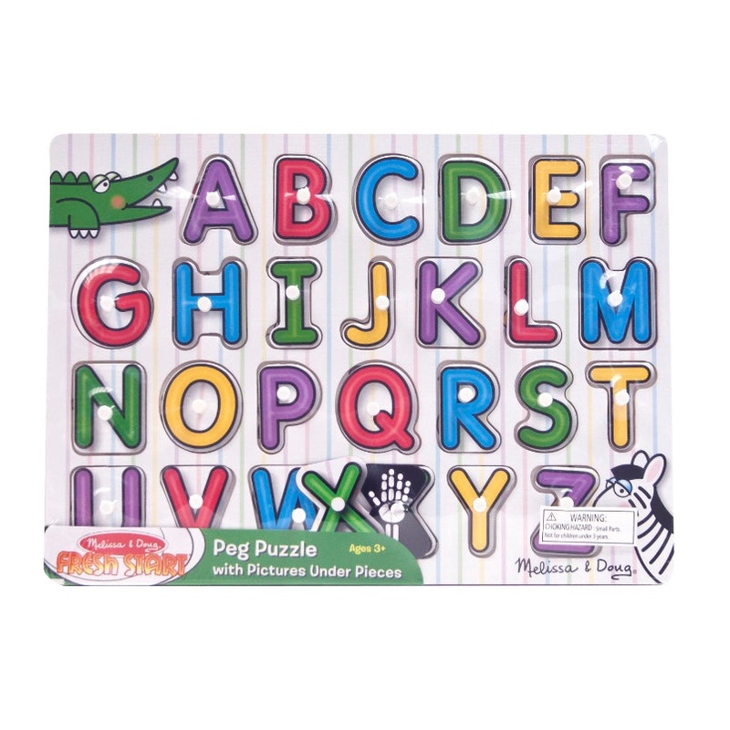 See Inside Alphabet A-Z Peg Puzzle 26 Pcs