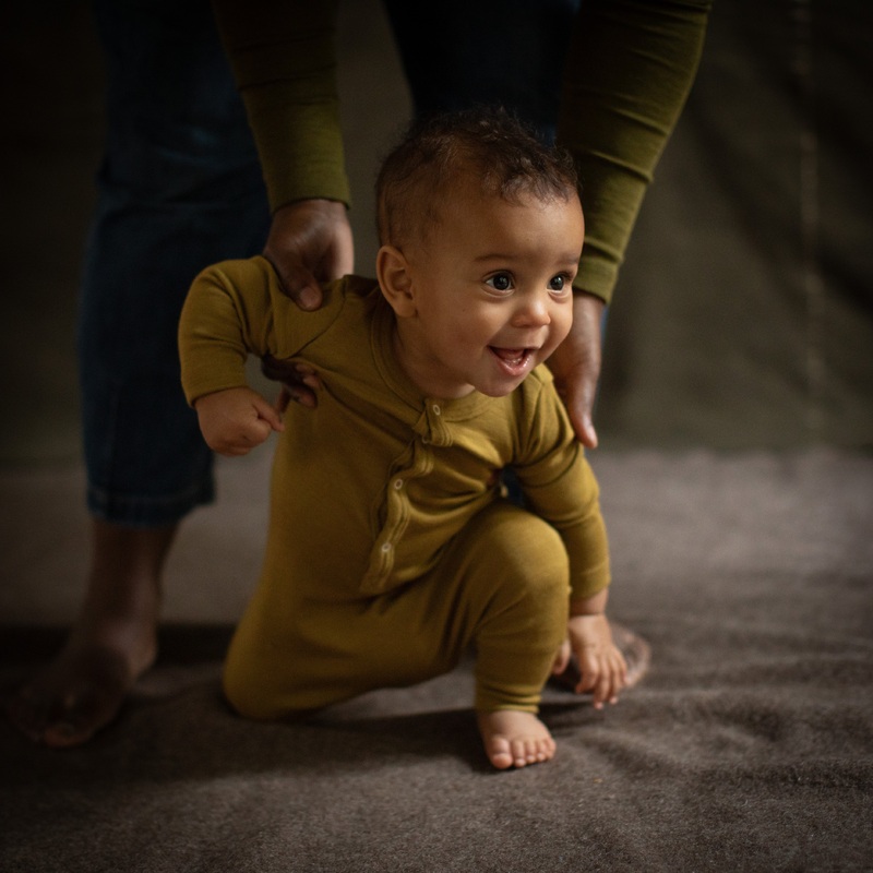 Serin Baby & Kids Pyjamas - Merino Wool & Silk - Pistachio