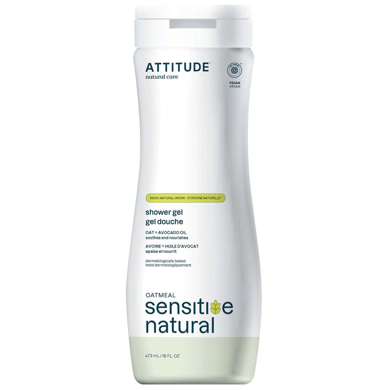 Attitude Sensitive Skin Natural Shower Gel, Avocado Oil 473ml