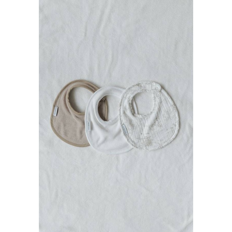 3 Piece Bib Set - BOOMY'S WORLD OYSTER GREY 119