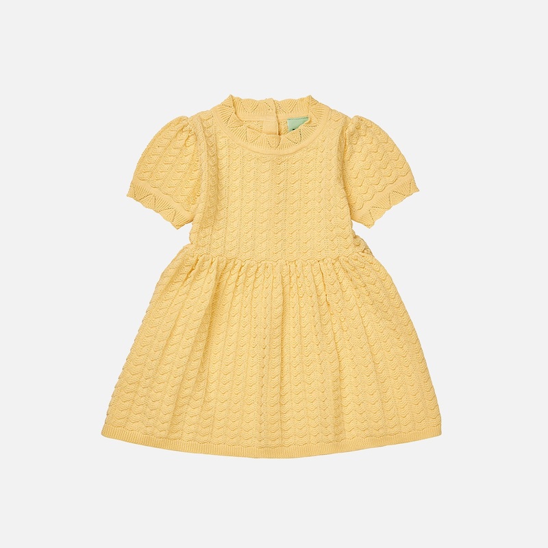 Baby Cotton Dress - Vanilla