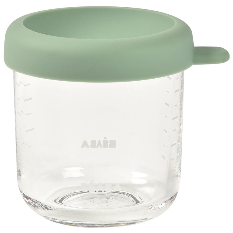 Beaba Conservative Glass Jars 250ml (Sage Green)