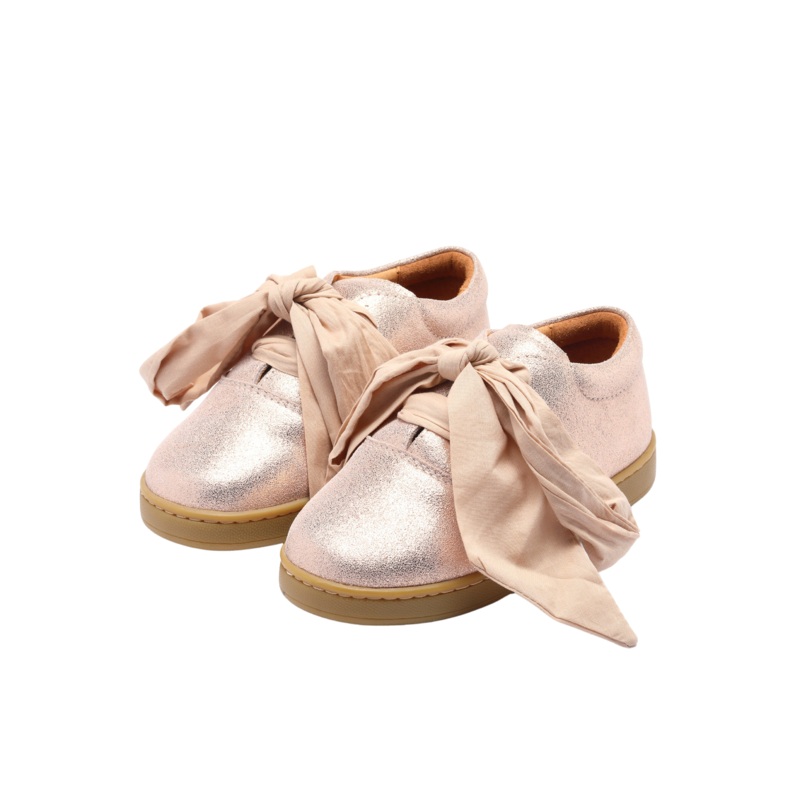 Qemilia Organza Sneakers | Powder Metallic Leather