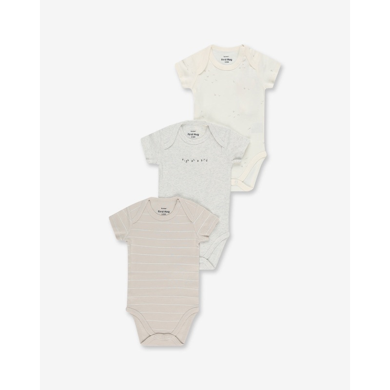 3 Pack Body Suits With Short Sleeves WSP