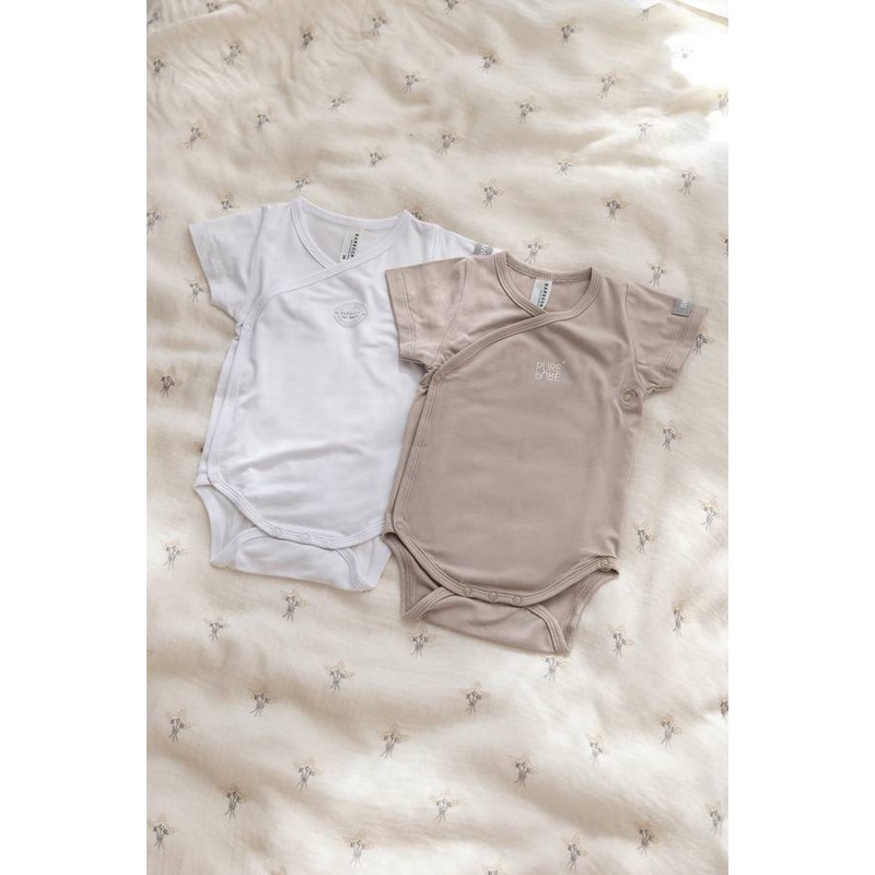 Short sleeve bodysuit pack- 2pc - Camel 33