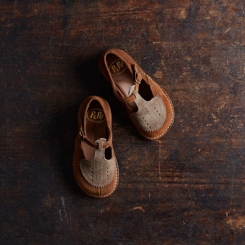 Toddler & Kids Suede Laura T-Bar Shoes - Savanna