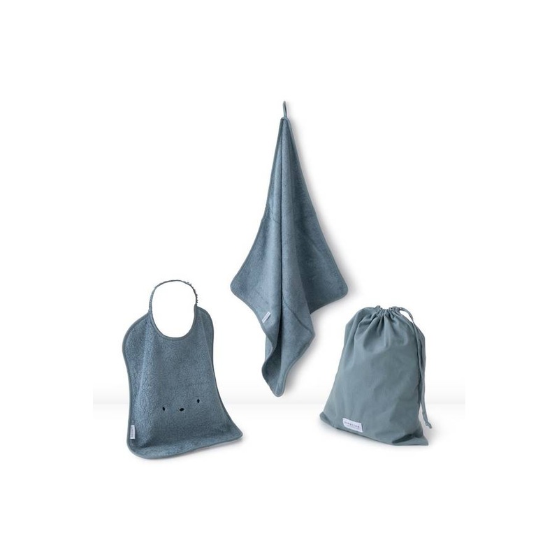 Kindergarten set 3pieces: towel, gag, bag - Towel - BLUE 07