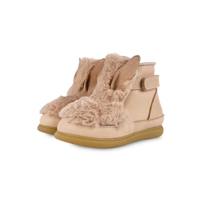 Roumi Shoes | Fluffy Bunny | Warm Beige Soft Faux Fur