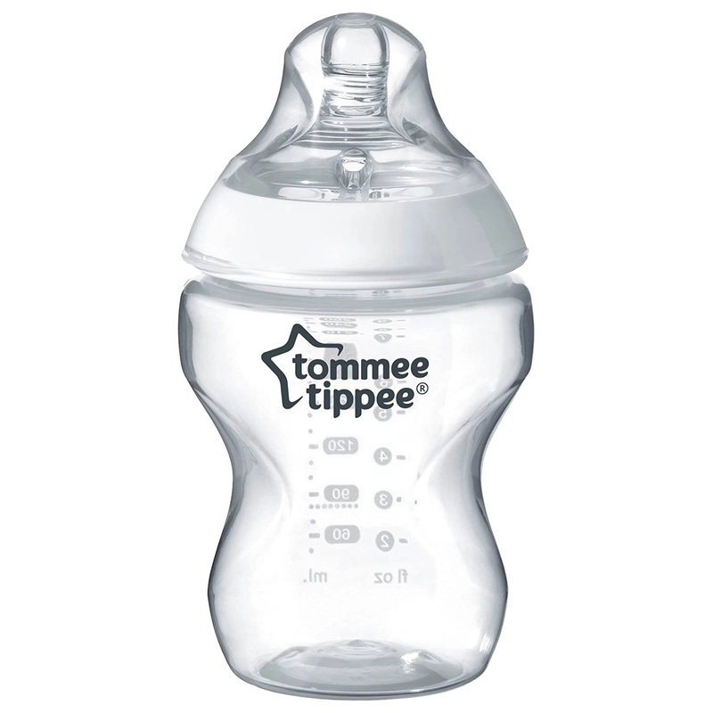 Tommee Tippee Closer to Nature Feeding Bottle, 260ml x 1 (Clear)