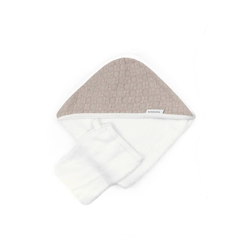 Hooded Towel + Glove - Honey - SAND 10