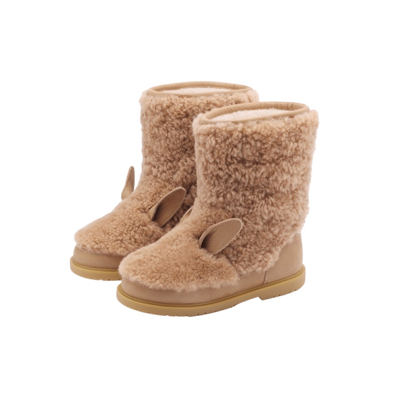 Irfi Boots | Alpaca | Beige Curly Sheep Wool