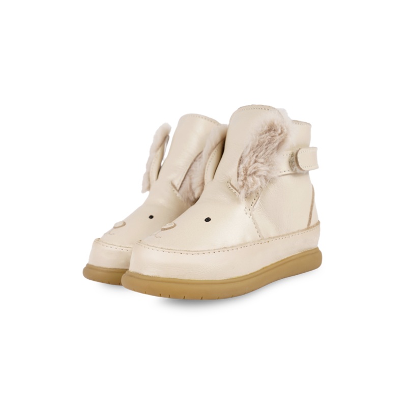Dubu Exclusive Shoes | Rabbit | Cream Leather