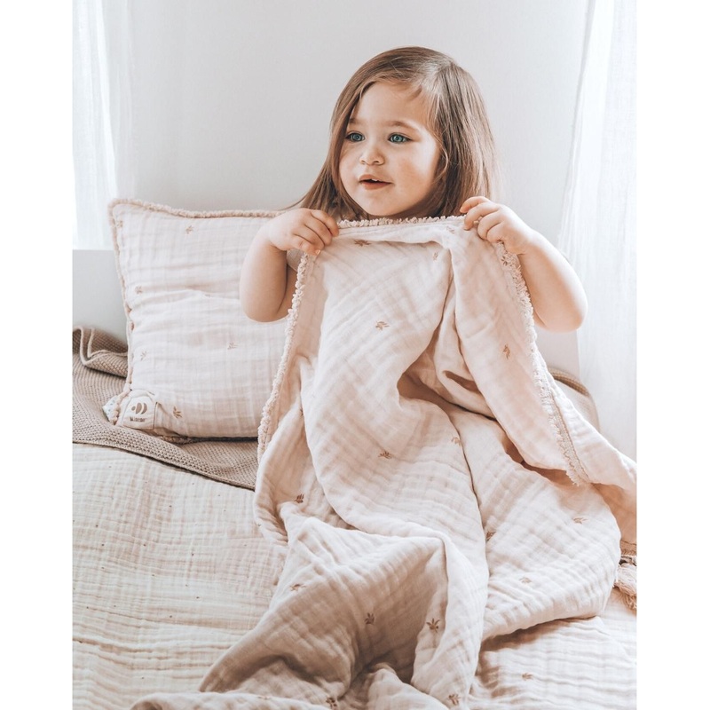 Muslin Blanket With Fringes 75*100cm