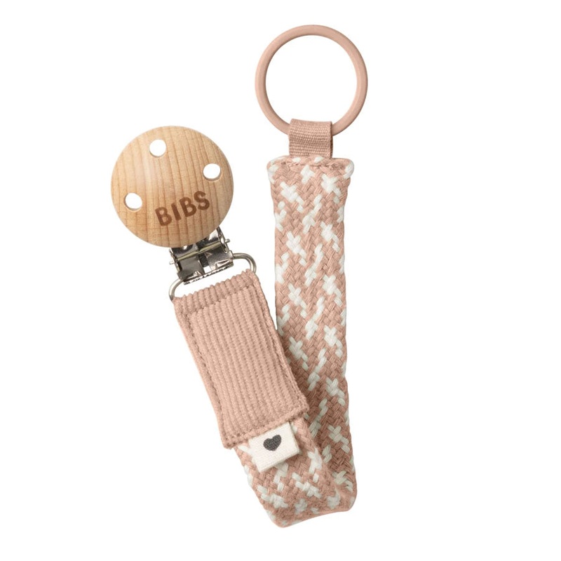 Bibs Pacifier Clip (Blush/Ivory)