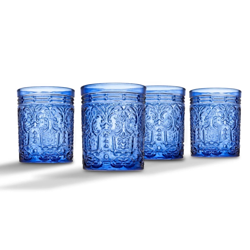 Godinger Jax Double Old Fashion - Set of 4 - Blue