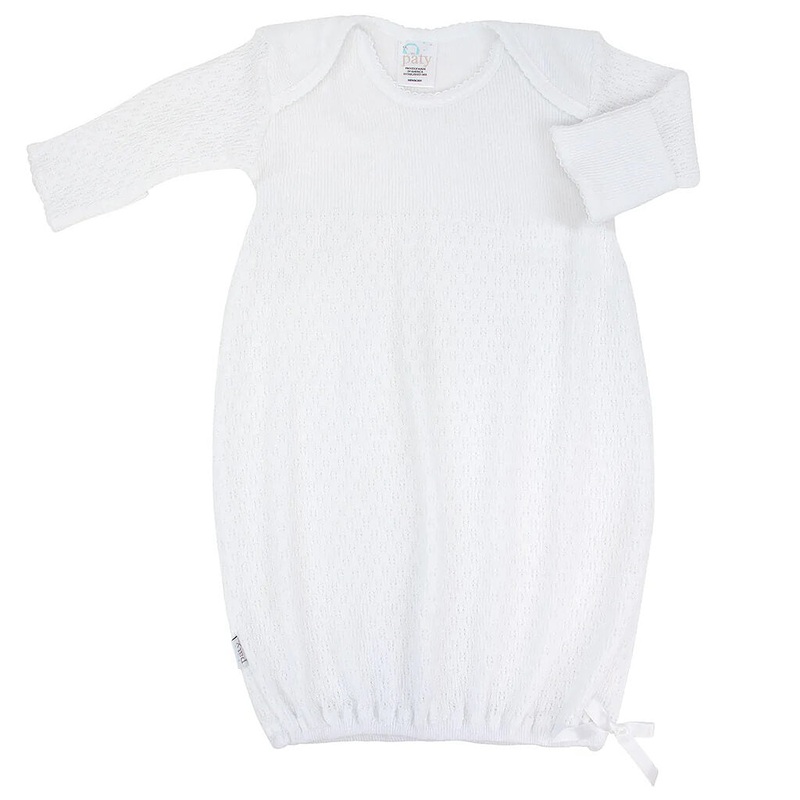 Paty Knit Overlap Shoulder Gown