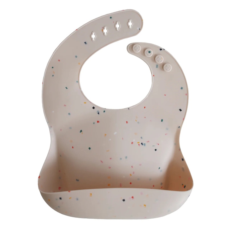 Silicone Baby Bib - Vanilla Confetti