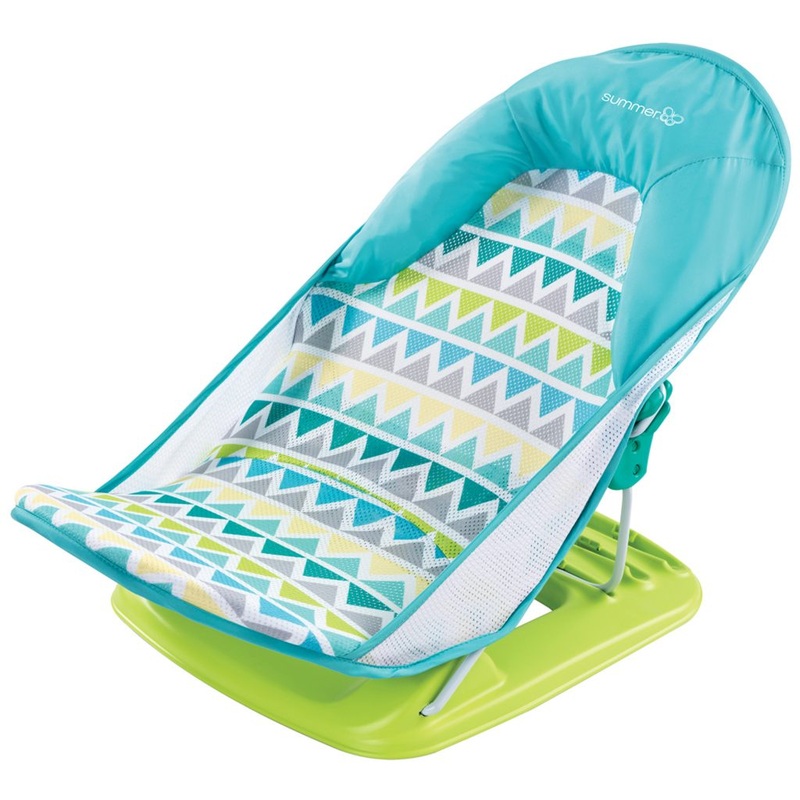 Summer Deluxe Baby Bather - Triangles Stripes