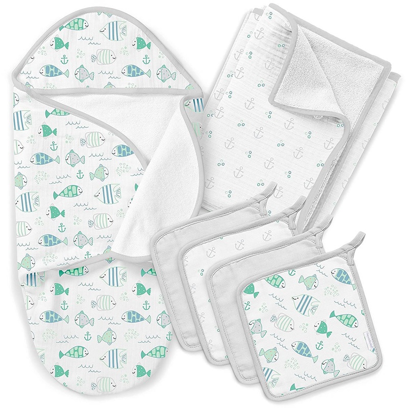 Summer Infant SwaddleMe Baby Bath Gift Set - Fishy Fishy