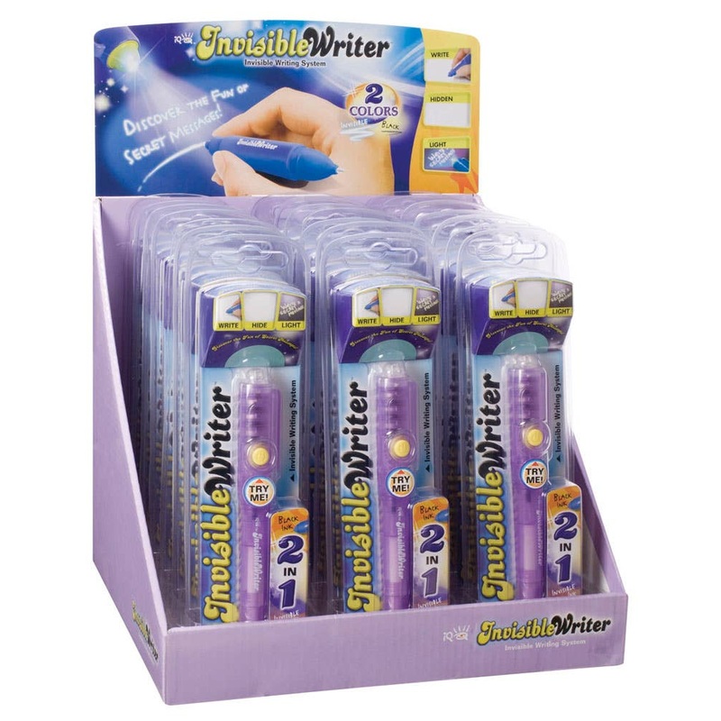 Toysmith 2-In-1 Invisible Writing Pen, Batteries Included