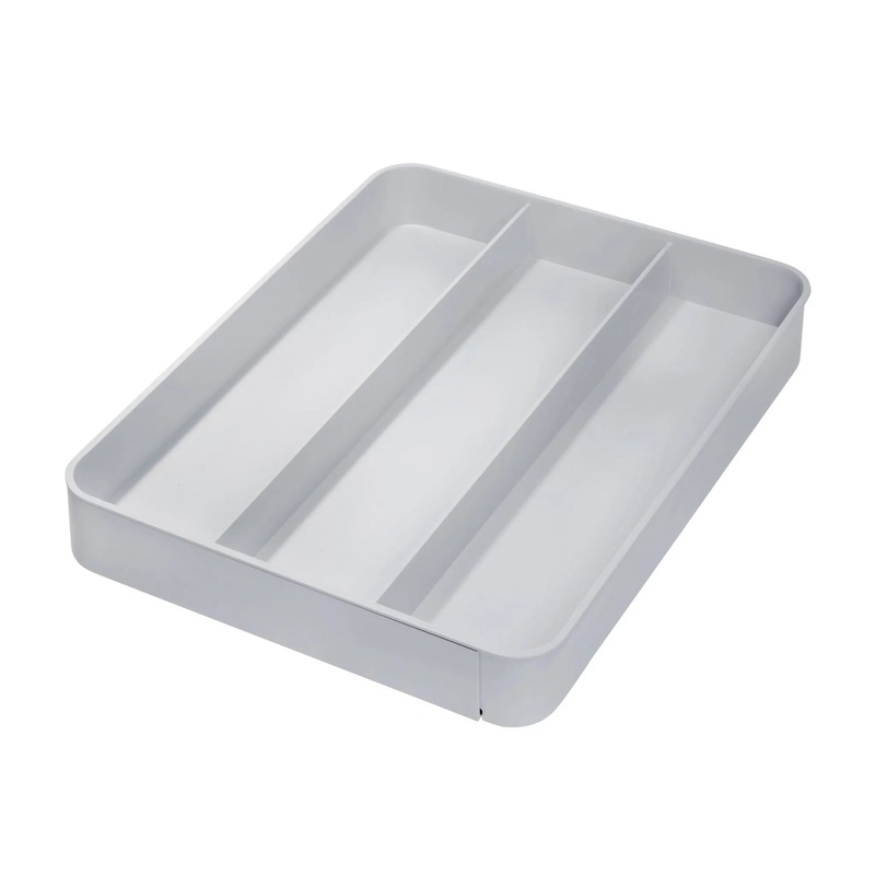 Expandable Drawer Organizer & Utensil Tray- Gray